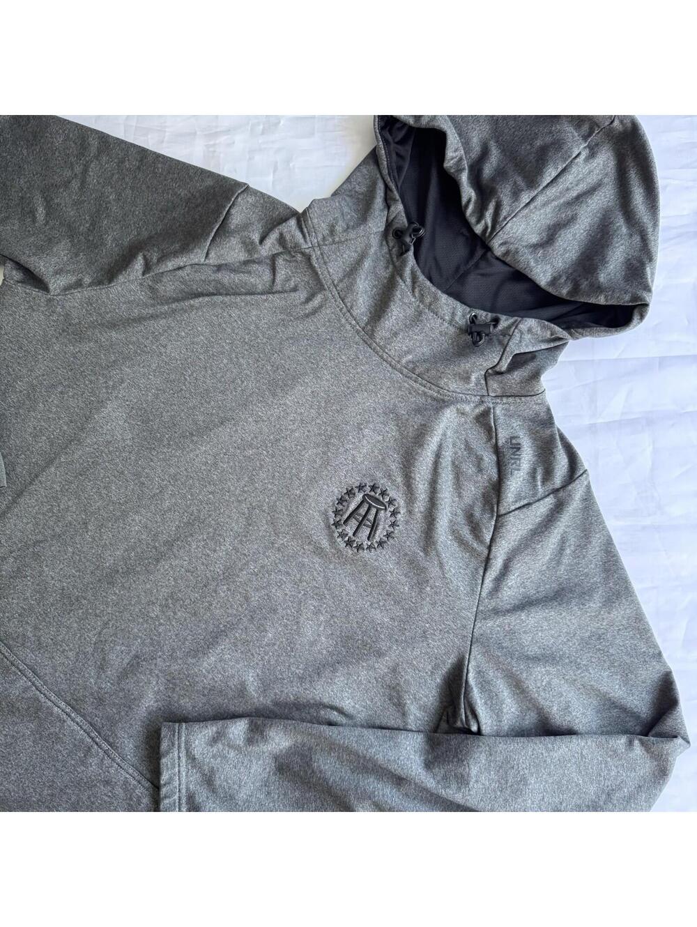 UNRL Barstool Sports Hoodie Mens M Gray Scuba Neck Performance Pullover